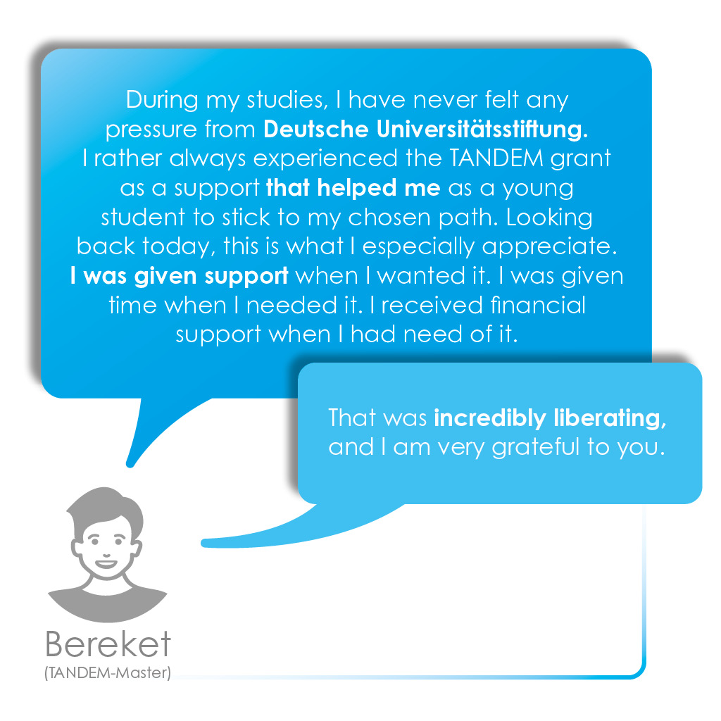 Zitat_Universitätsstiftung_2 Quote graduate Deutsche Universitätsstiftung